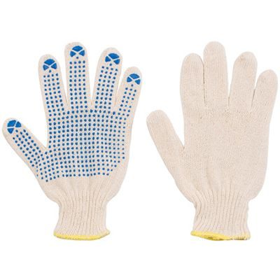 Хлопчатобумажные перчатки 4 НИТИ с ПВХ покрытием